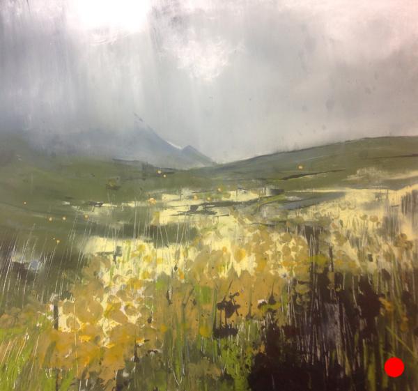 Flag Irises in the Rain