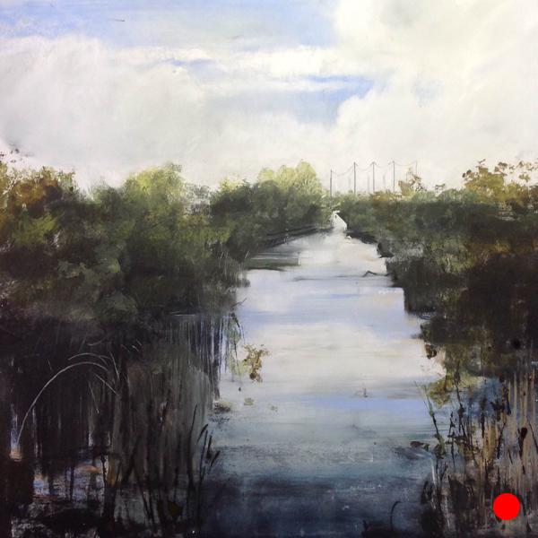 Anthorn masts, from Bowness Moss