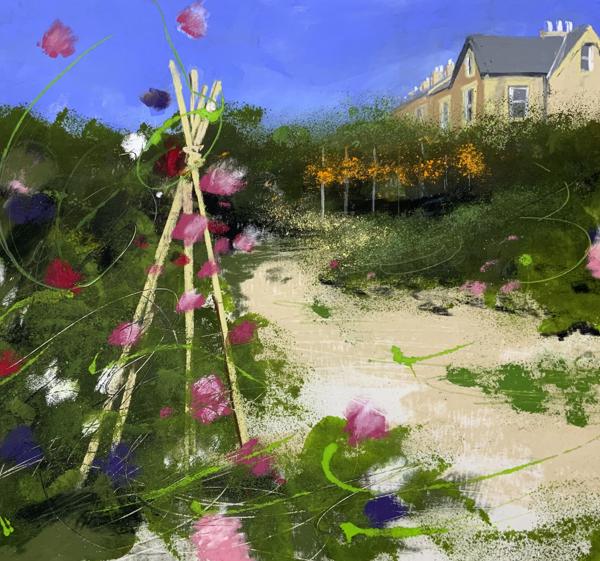 More Sweet Peas in the Top Row Allotments