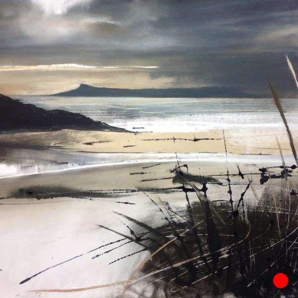 Winter sunset over Eigg