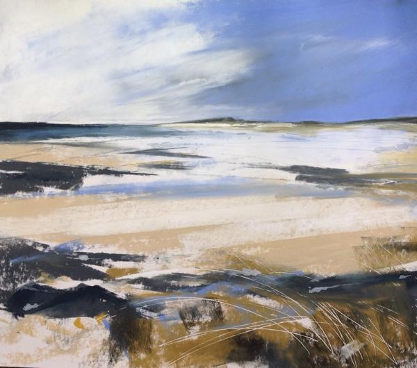 Low, white cloud lifting, Sanna