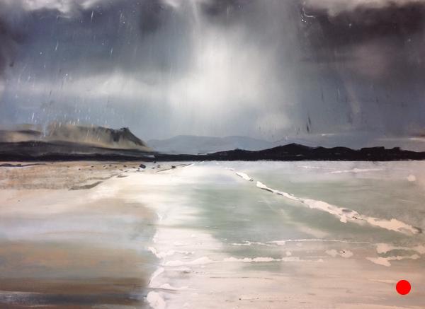 Rain Fast Approaching At Ostaig Beach